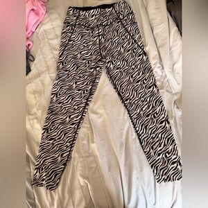 Victoria's Secret Black and White Leggings with pockets.